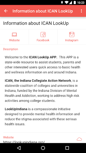 ICAN LookUp Screen 2