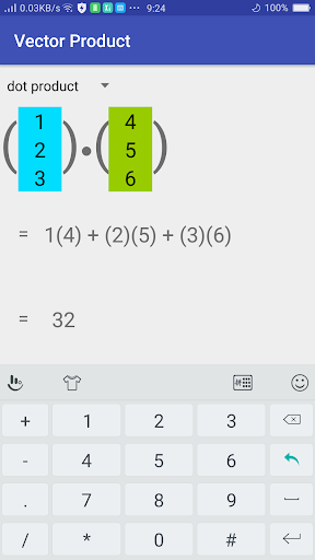 Vectors: Dot and Cross Product Screen 2