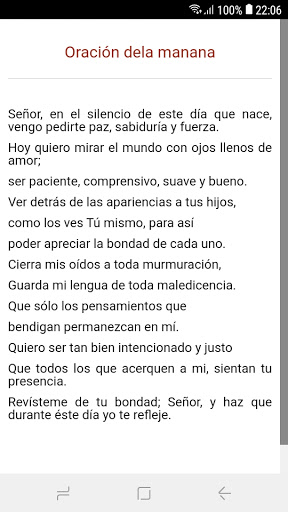 Android application Oración de la manana screenshort
