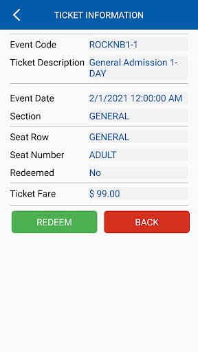Event Ticket Validator