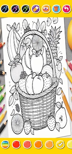 Fruits Coloring Bookのおすすめ画像2