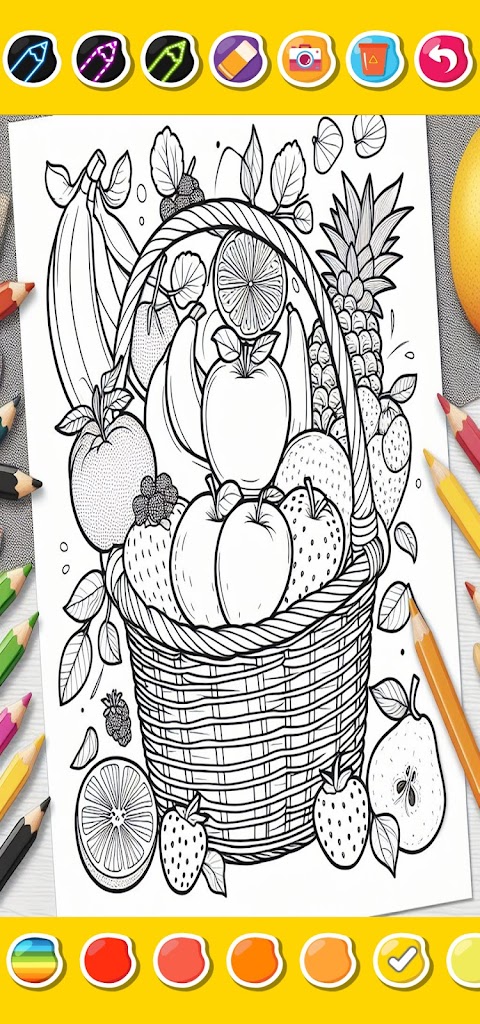Fruits Coloring Bookのおすすめ画像2