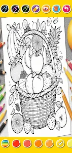 Fruits Coloring Book