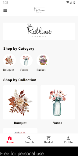 Redlines Florist Screen 2