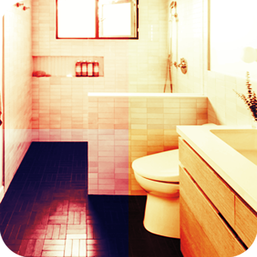 Plot Size and  Bathroom Tiles  Icon