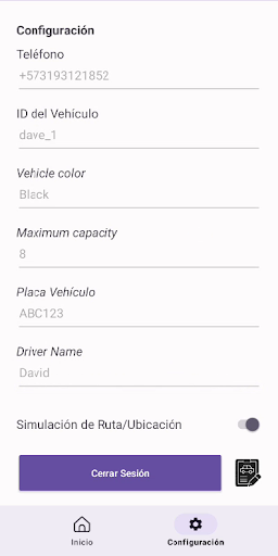ODRD Driver Servinformación Screen 3