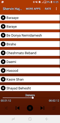 Android application شروین حاجی پور آفلاین screenshort