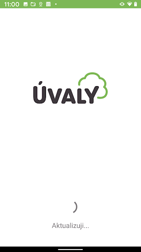 Android application Úvaly v mobilu screenshort