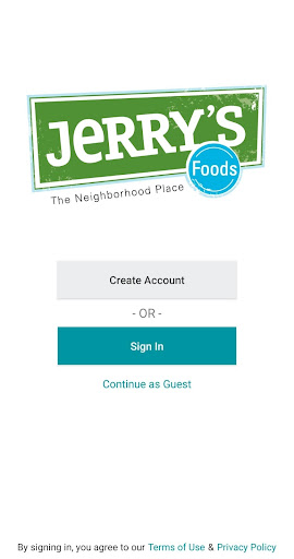 Android application Jerry’s Foods screenshort