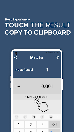 Hectopascal hPa to Bar Convert Screen 3