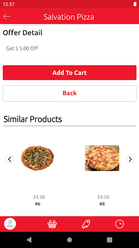 Android application Salvation Pizza by SalesVu screenshort