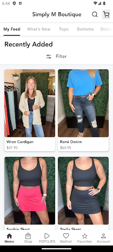 Android application Simply M Boutique screenshort