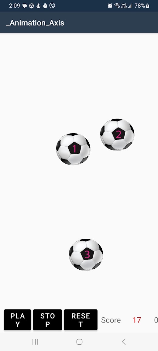 Android application Balls fall screenshot