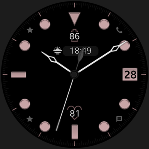 Rose Gold Analog Watch Face icon