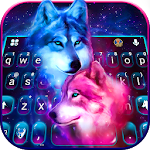 Neon Wolf Galaxy Keyboard Theme Apk