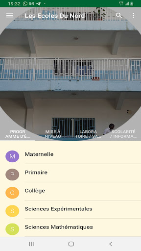 Android application Les Ecoles du Nord screenshort