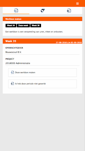 Android application Regiebouw screenshort