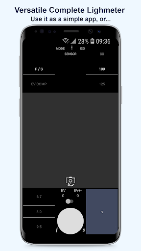 Android application Light Meter EV for Photography screenshort
