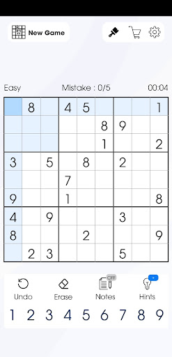 Android application Sudoku Puzzle screenshort