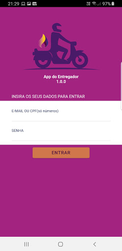 Android application Acende Gás - Entregador screenshort