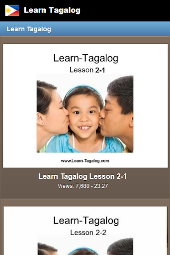 Learn Tagalog - Filipino Screen 2