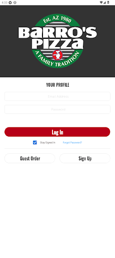Screenshot of Barro’s Pizza