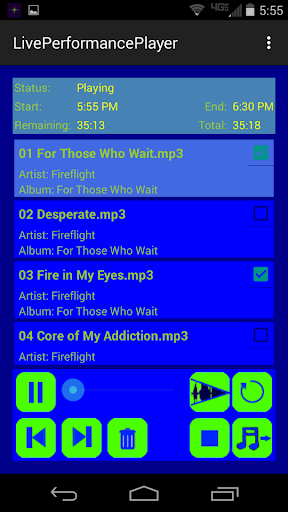 Android application Live Performance Music Player screenshort