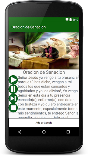 Android application Oración de Sanacion screenshort