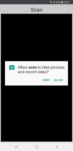 Android application scan screenshort