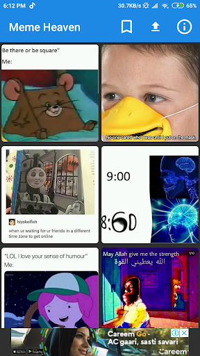 Android application Meme Heaven screenshort