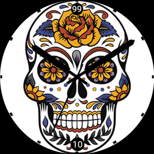 Sugar Skull Floral Halloween logo