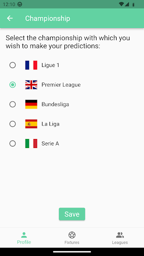 FunProno - Soccer predictions Screen 3