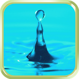 Water drops, bubbles, waves icon
