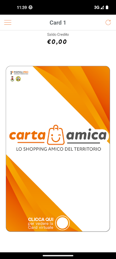 Android application PopoliPro Carta Amica screenshort
