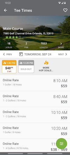Android application Bliss Creek Golf Club screenshort