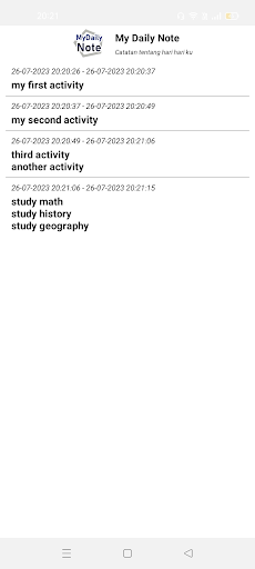 MDNOTE : My Daily Note Screen 3