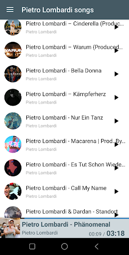 Android application Pietro Lombardi - Musik Online screenshort