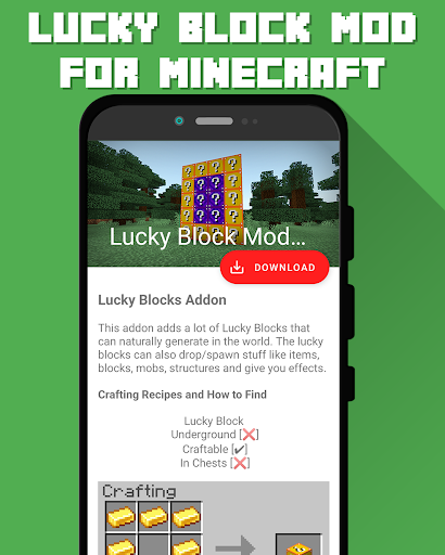 Android application Lucky Block Mod screenshort