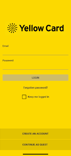 Android application Yellow Card Scheme screenshort