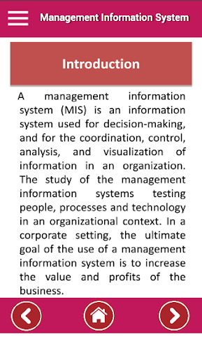 Android application Management Information System screenshort