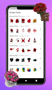 Screenshot 2 WAStickerApps Flores Stickers android