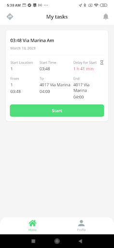 Android application Flexigo Driver screenshort