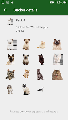 Android application Cat Memes WASticker screenshort
