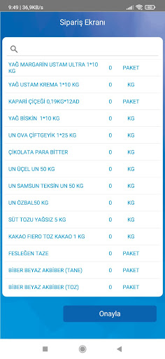 EasyOrder Sipariş Programı Screen 2