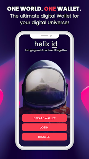 Android application helix id Wallet screenshort