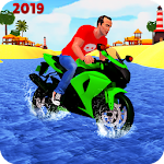 Cover Image of Download Beach Water Surfer Bike Rider:  APK