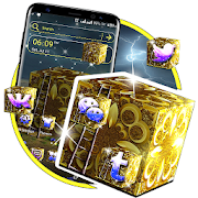 Golden Cube Launcher Theme