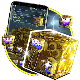 صورة رمز Golden Cube Launcher Theme