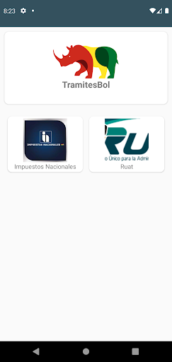 Android application TramitesBol screenshort