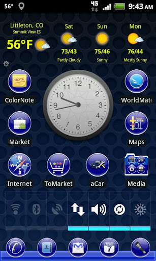Android application LC Blue Sphere2 Theme screenshort